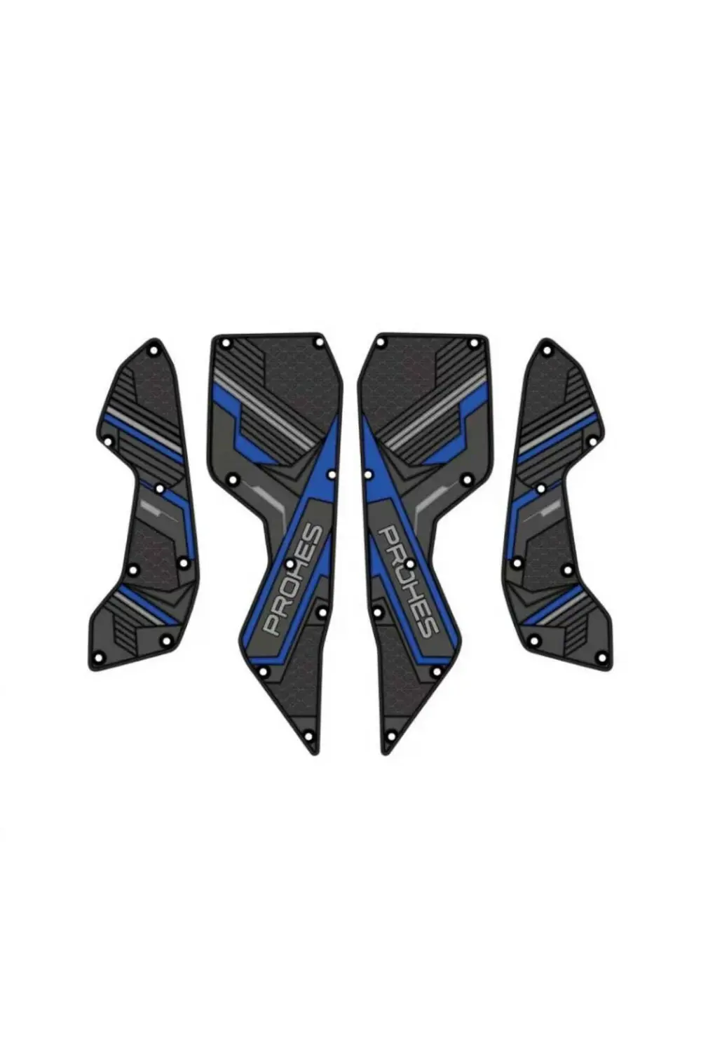 Yamaha NMax 2025 Kauçuk Basamak Takımı 4 Parça Mavi Detaylı Model