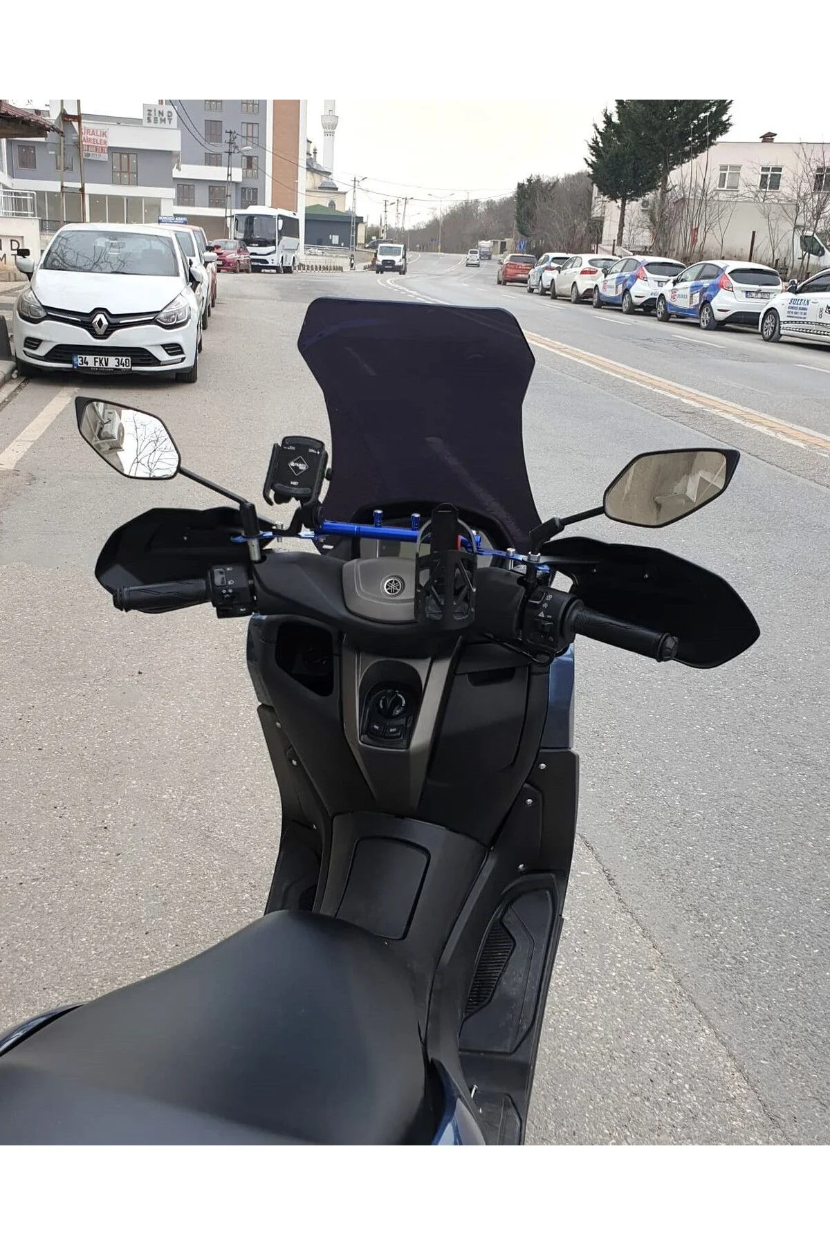 Yamaha Nmax Ön Cam 2021-2024 Model 72cm Siyah Renkli 4mm UZUN