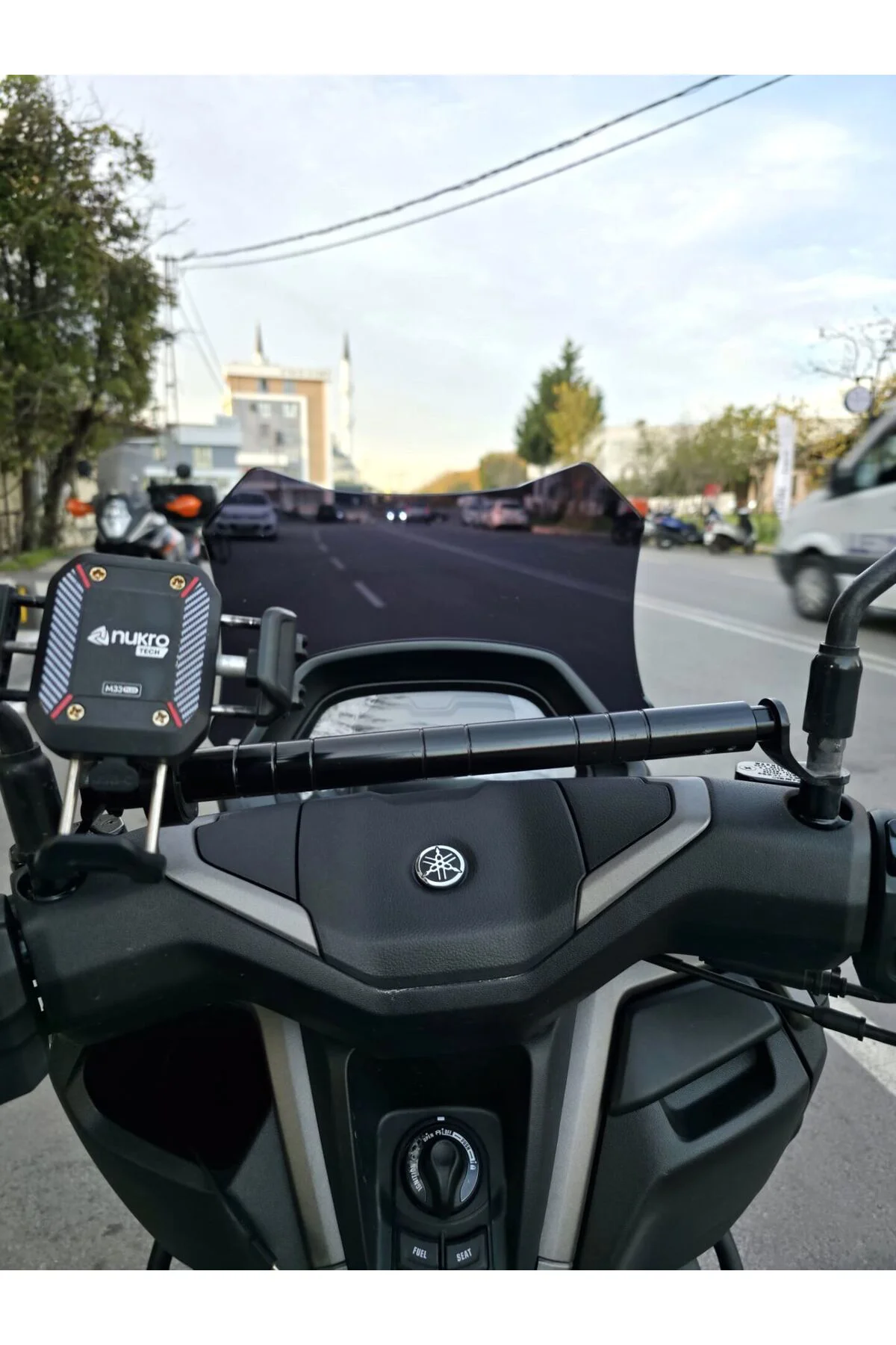 Yamaha Nmax Ön Cam 2025-2026 Model 43cm Siyah Renkli SPORTİF
