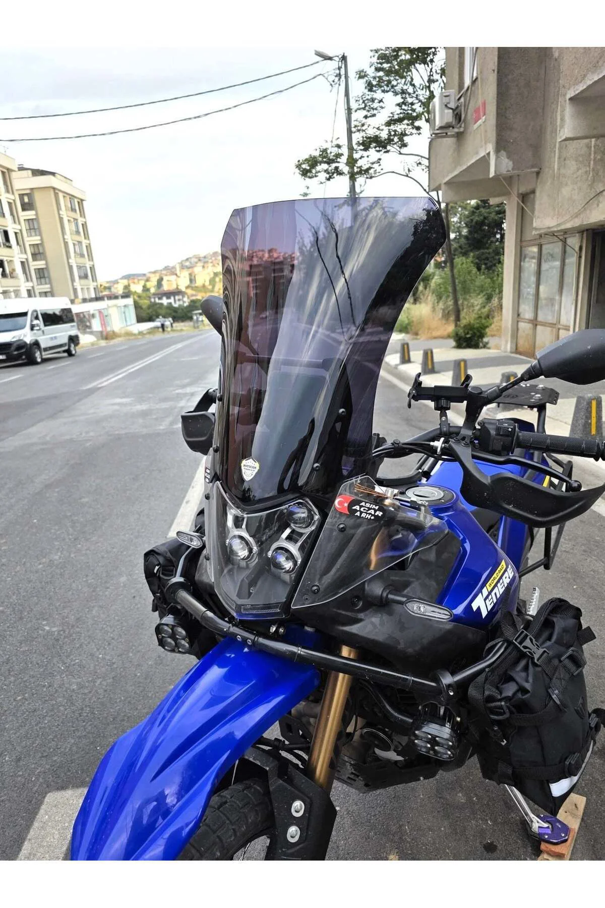 Yamaha Tenere 700 World Raid Ön Cam 2023-2024 Model 45cm Siyah Re