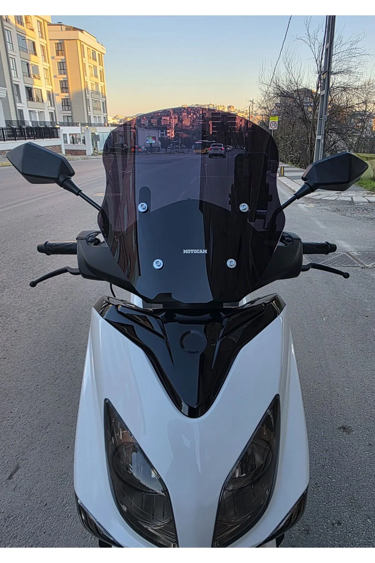 Yamaha Xcity 250 Ön Cam 2007-2017 Model 40cm Siyah Renkli 4mm