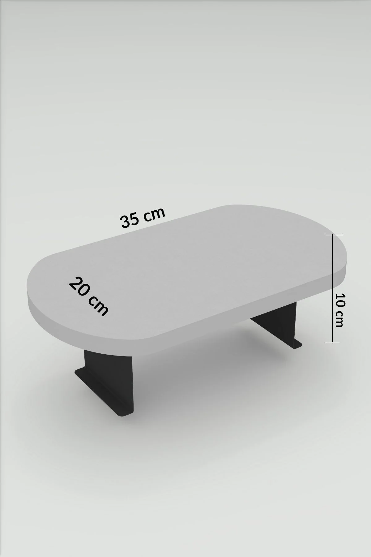 Yan Sehpa Ayarlanabilir Tepsi OVAL Dekoratif Modern Yatay Dikey K