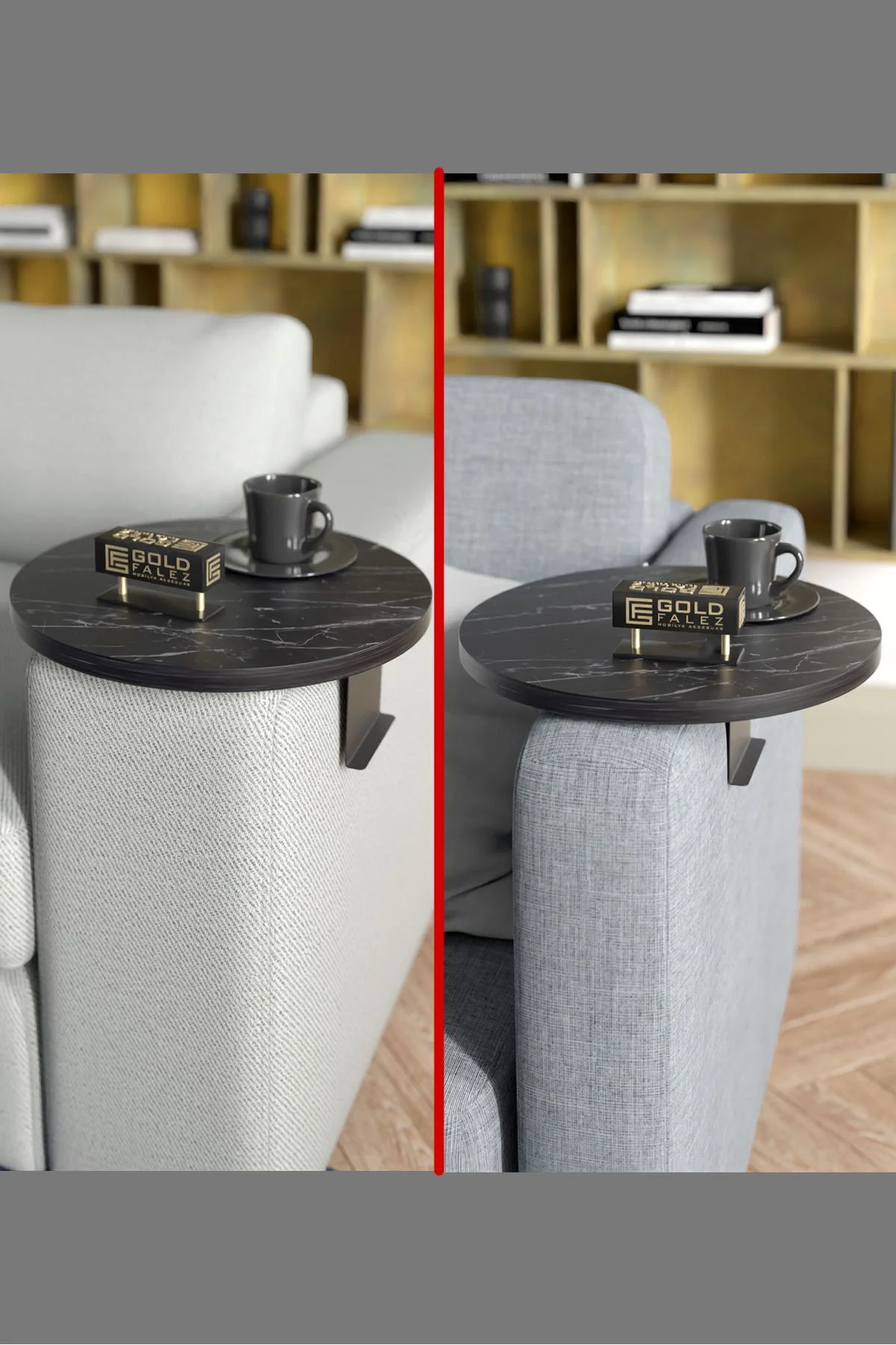 Yan Sehpa Ayarlanabilir Tepsi Dekoratif Modern Tepsi Koltuk Sehpa