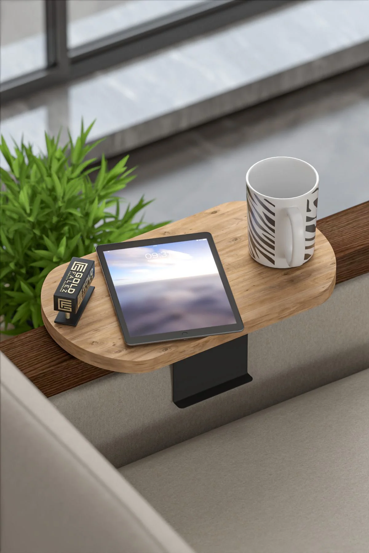 Yan Sehpa Ayarlanabilir Tepsi OVAL Dekoratif Modern Yatay Dikey K