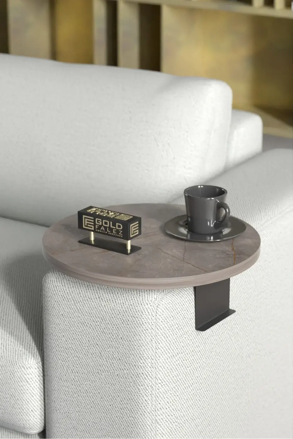 Yan Sehpa Ayarlanabilir Tepsi Dekoratif Modern Tepsi Koltuk Sehpa