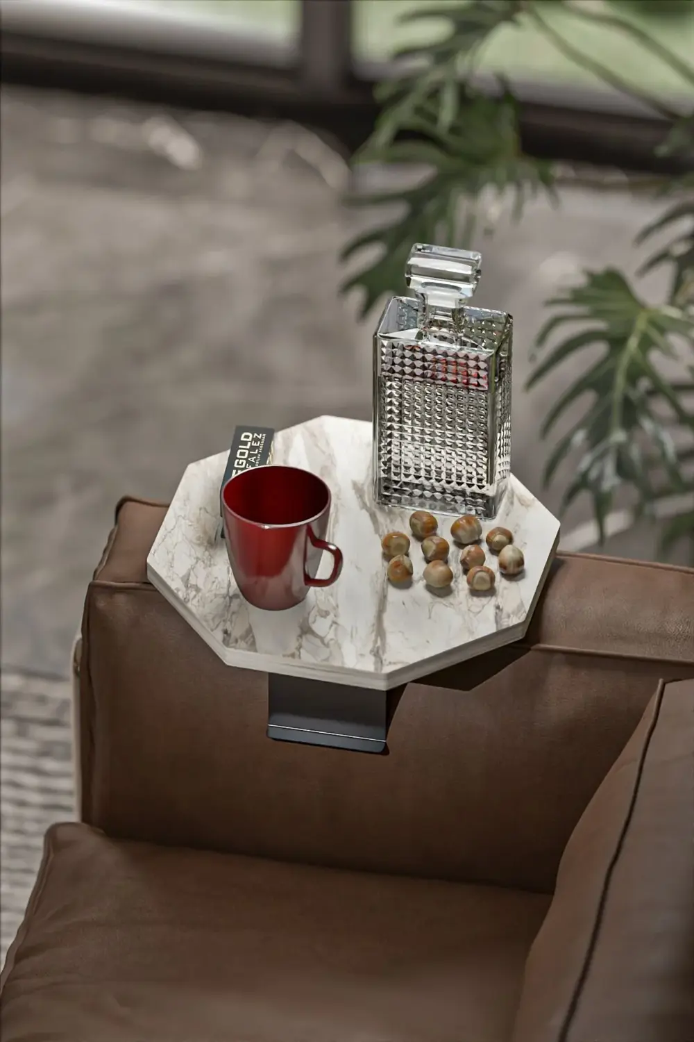 Yan Sehpa Ayarlanabilir Tepsi Dekoratif Modern Tepsi SEKİZGEN Efe