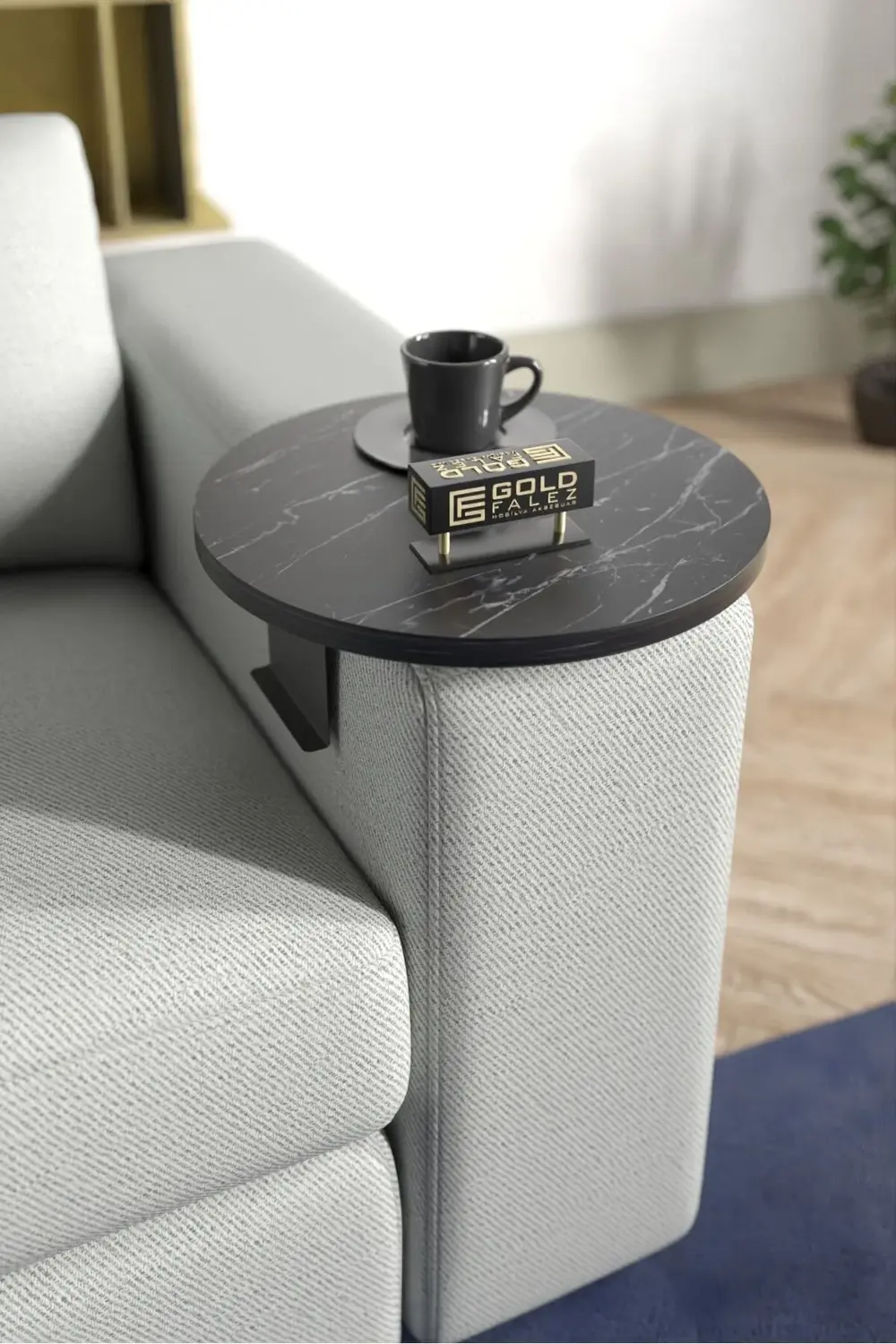 Yan Sehpa Ayarlanabilir Tepsi Dekoratif Modern Tepsi Koltuk Sehpa