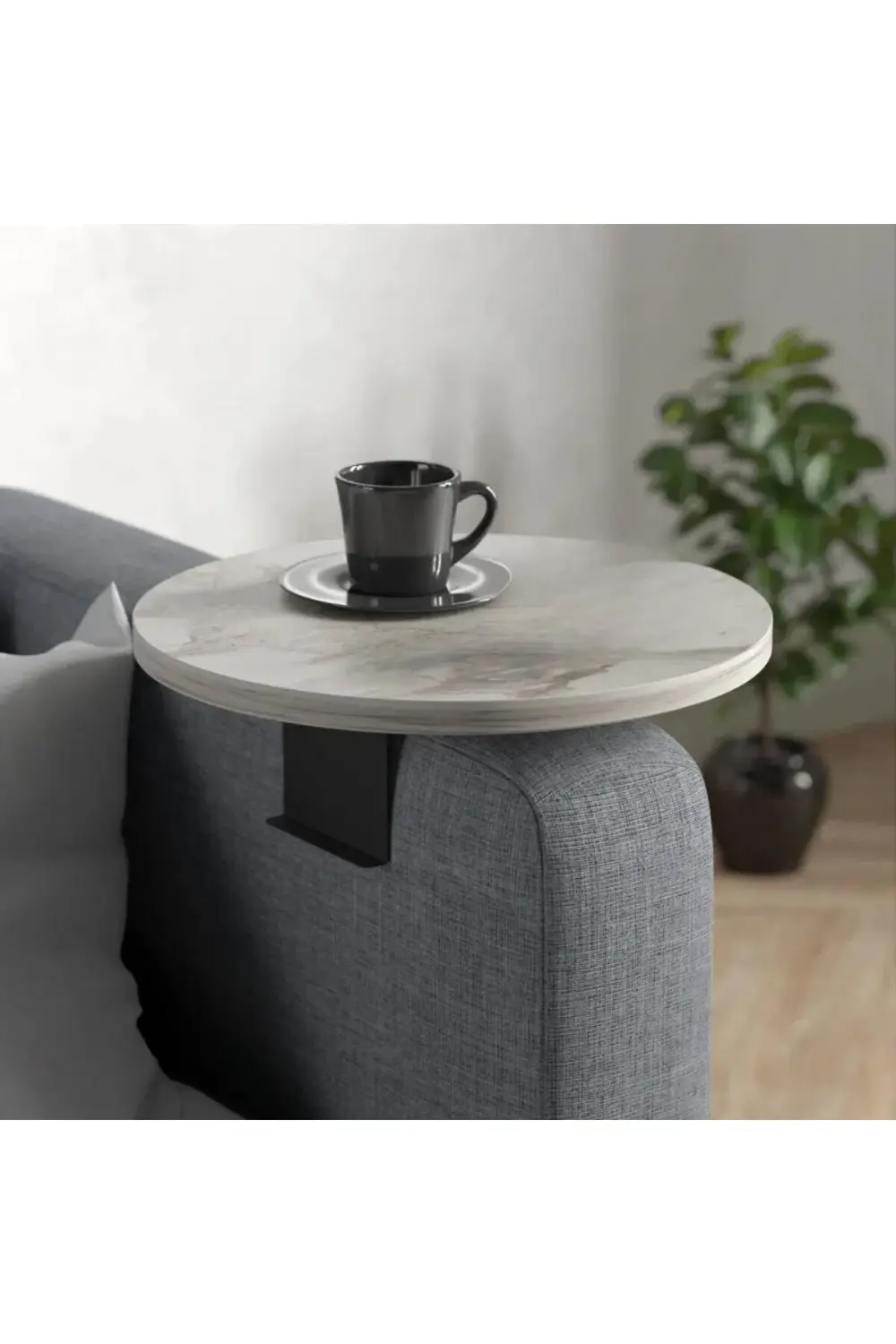 Yan Sehpa Ayarlanabilir Tepsi Dekoratif Modern Tepsi GORDİON