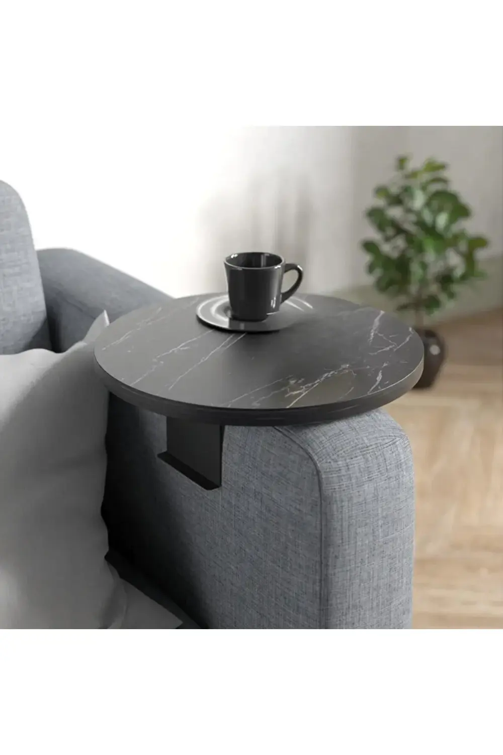 Yan Sehpa Ayarlanabilir Tepsi Dekoratif Modern Tepsi GORDİON