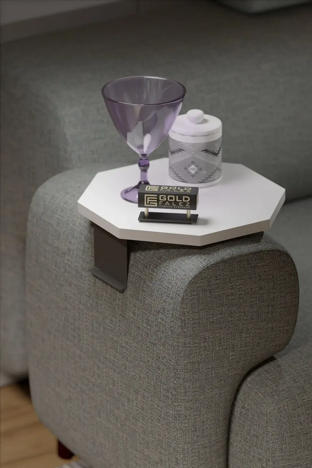 Yan Sehpa Ayarlanabilir Tepsi Dekoratif Modern Tepsi SEKİZGEN Bey