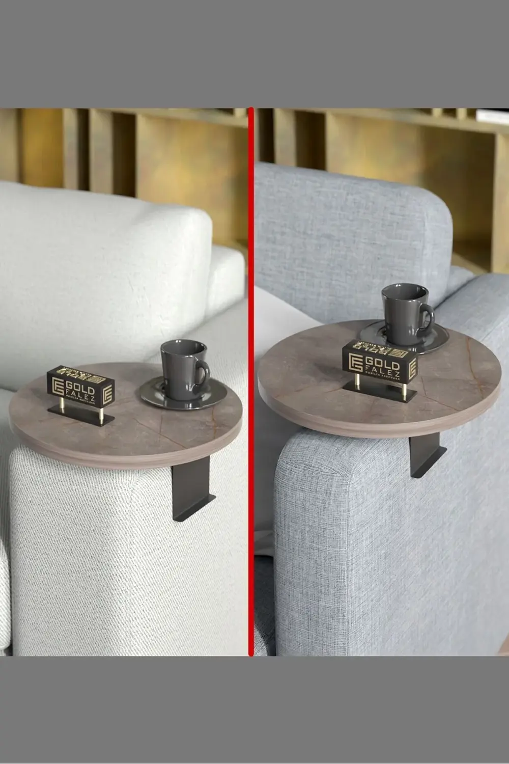 Yan Sehpa Ayarlanabilir Tepsi Dekoratif Modern Tepsi Koltuk Sehpa