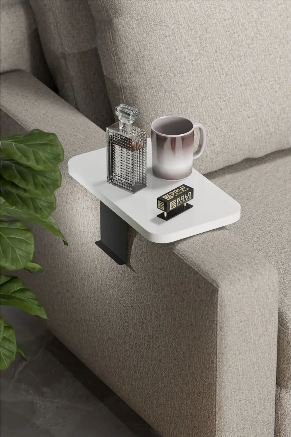 Yan Sehpa Ayarlanabilir Tepsi DİKDÖRTGEN Dekoratif Modern Yatay D