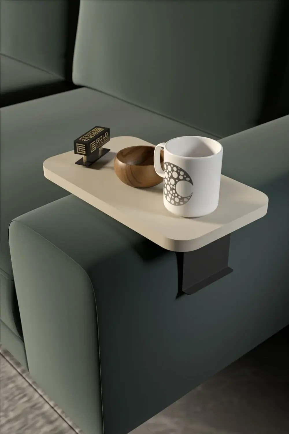 Yan Sehpa Ayarlanabilir Tepsi DİKDÖRTGEN Dekoratif Modern Yatay D