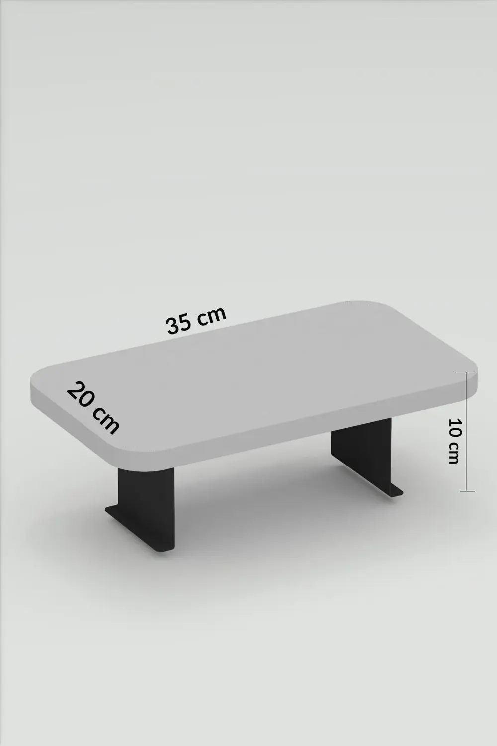 Yan Sehpa Ayarlanabilir Tepsi DİKDÖRTGEN Dekoratif Modern Yatay D