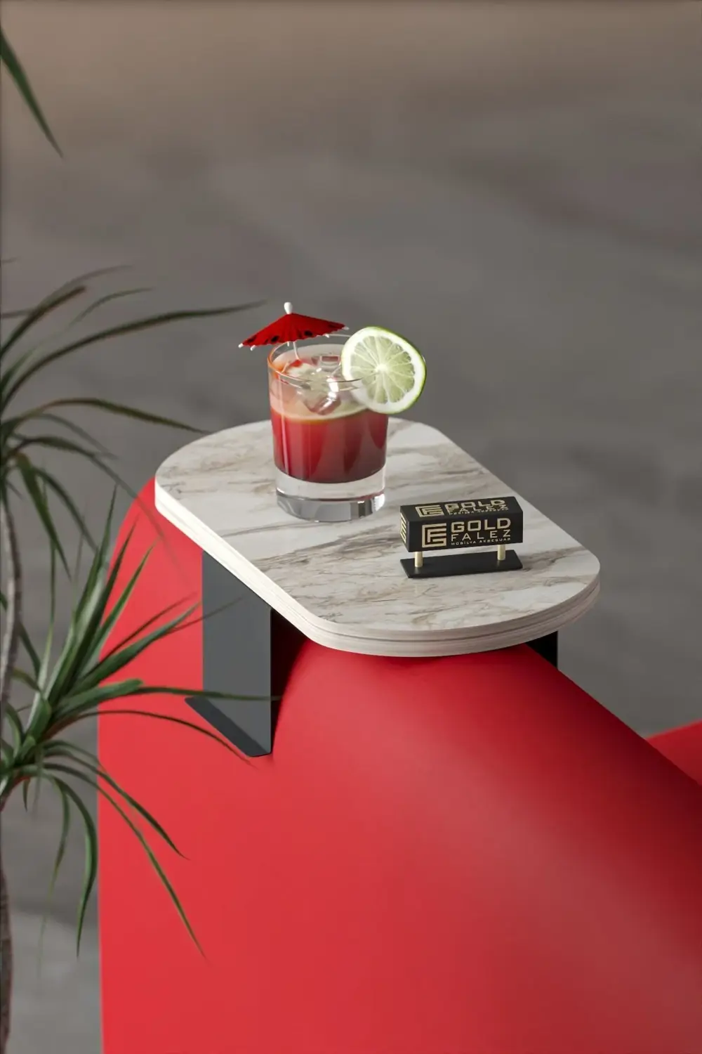 Yan Sehpa Ayarlanabilir Tepsi OVAL Dekoratif Modern Yatay Dikey K