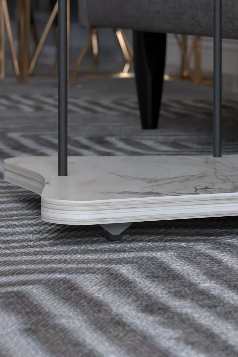 Yan Sehpa Tekerlekli Servis Sehpası HND Efes