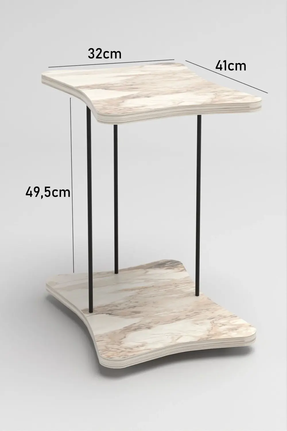 Yan Sehpa Tekerlekli Servis Sehpası HND Efes