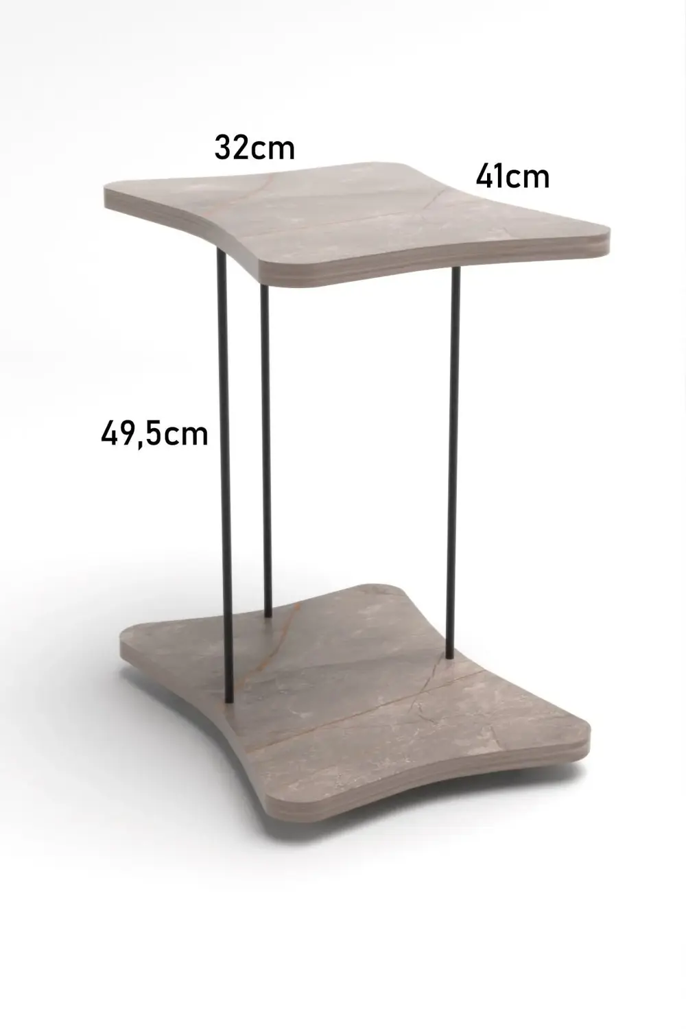 Yan Sehpa Tekerlekli Servis Sehpası HND Gordion