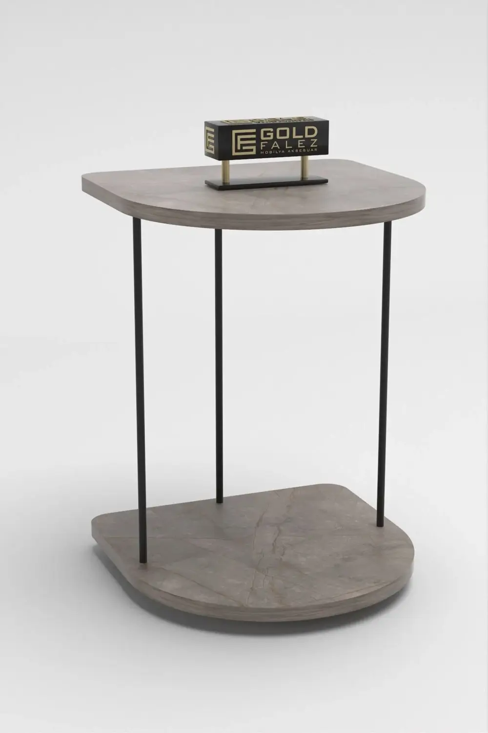 Yan Sehpa Tekerlekli Servis Sehpası Hnd Oval Gordion