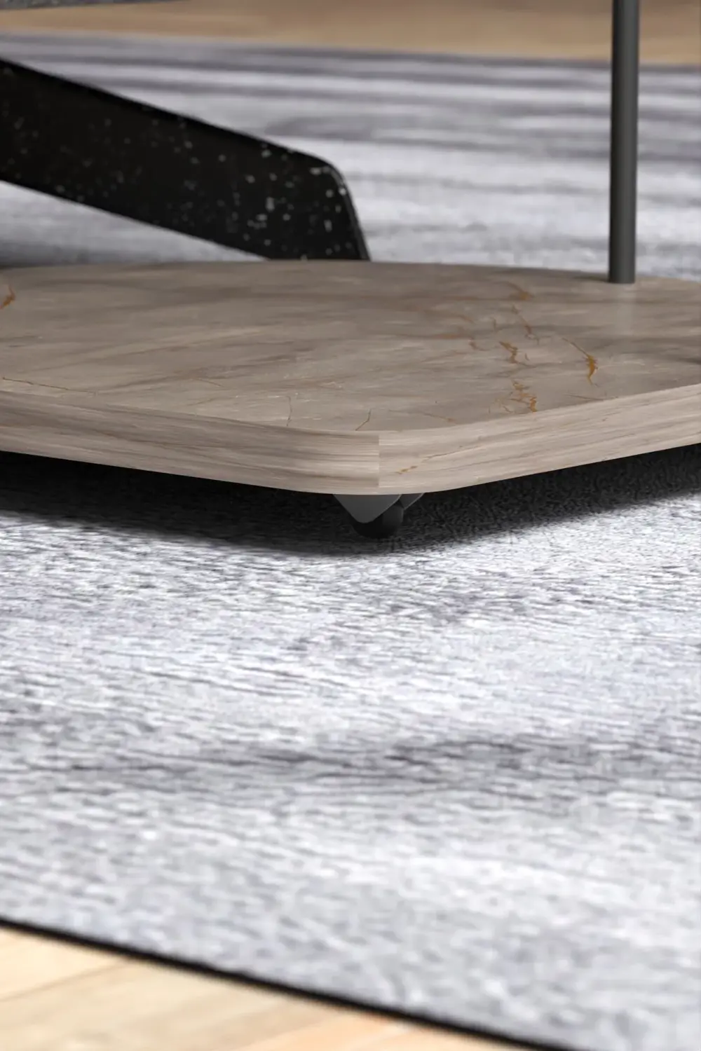 Yan Sehpa Tekerlekli Servis Sehpası Hnd Oval Gordion