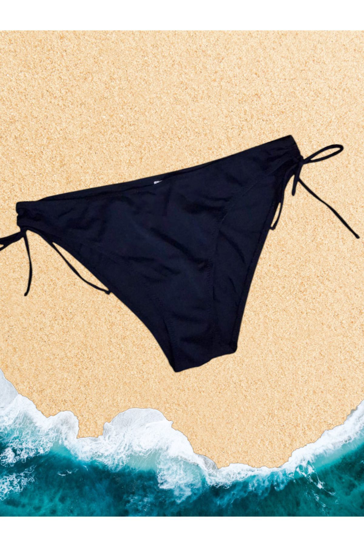 Sunsurf Yandan Büzgülü Slip Bikini Alti Siyah