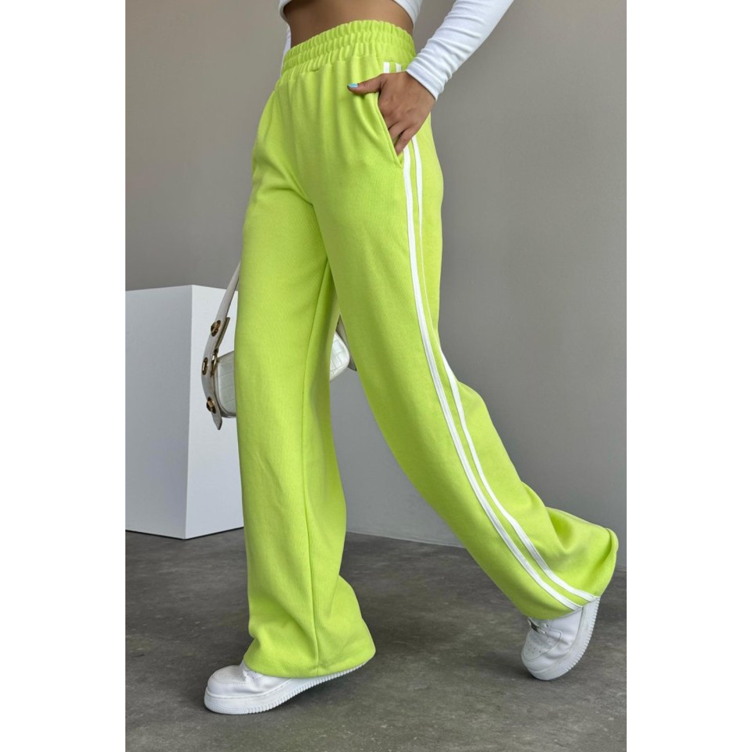 Yandan Şeritli Eşofman - Yeşil