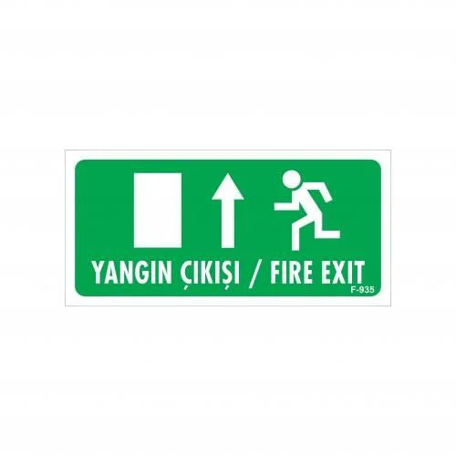 Yangın Çıkışı Yukarı Uyarı Levhası 17,5x25 KOD:935 Fiyatı, Yorumları ve Özellikleri
