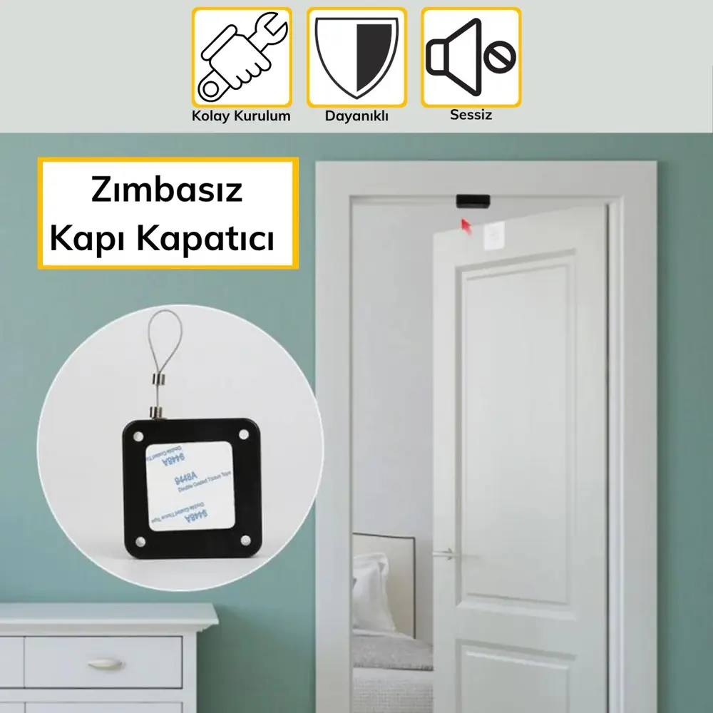 Yangına Dayanıklı Sıva Üstü Tüm Kapılar İçin Uygun Otomatik Kapan