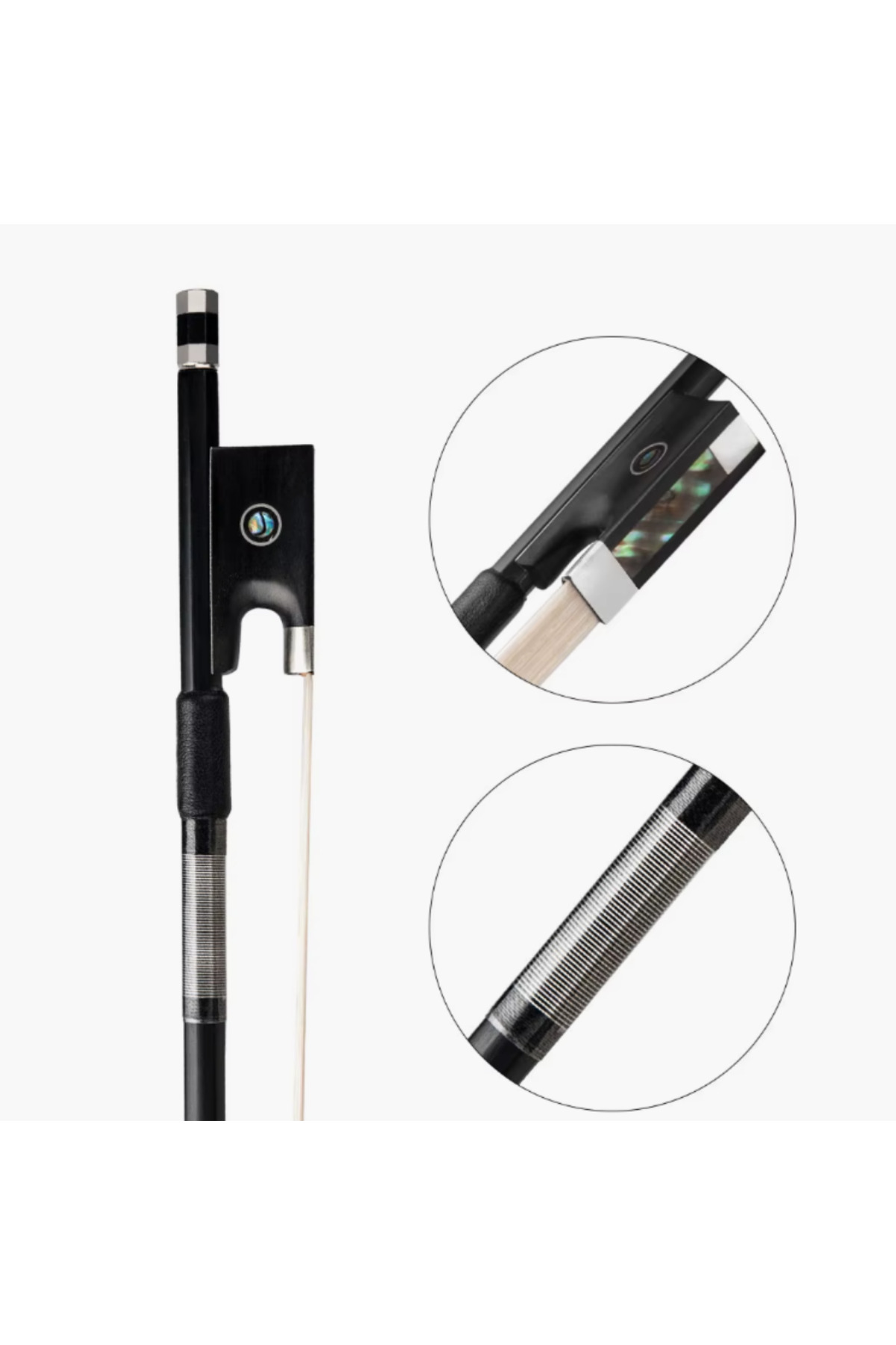 Yaniklar Müzik Yaniklar Müzik Sedefli Siyah Karbon Fiber Keman Yayi