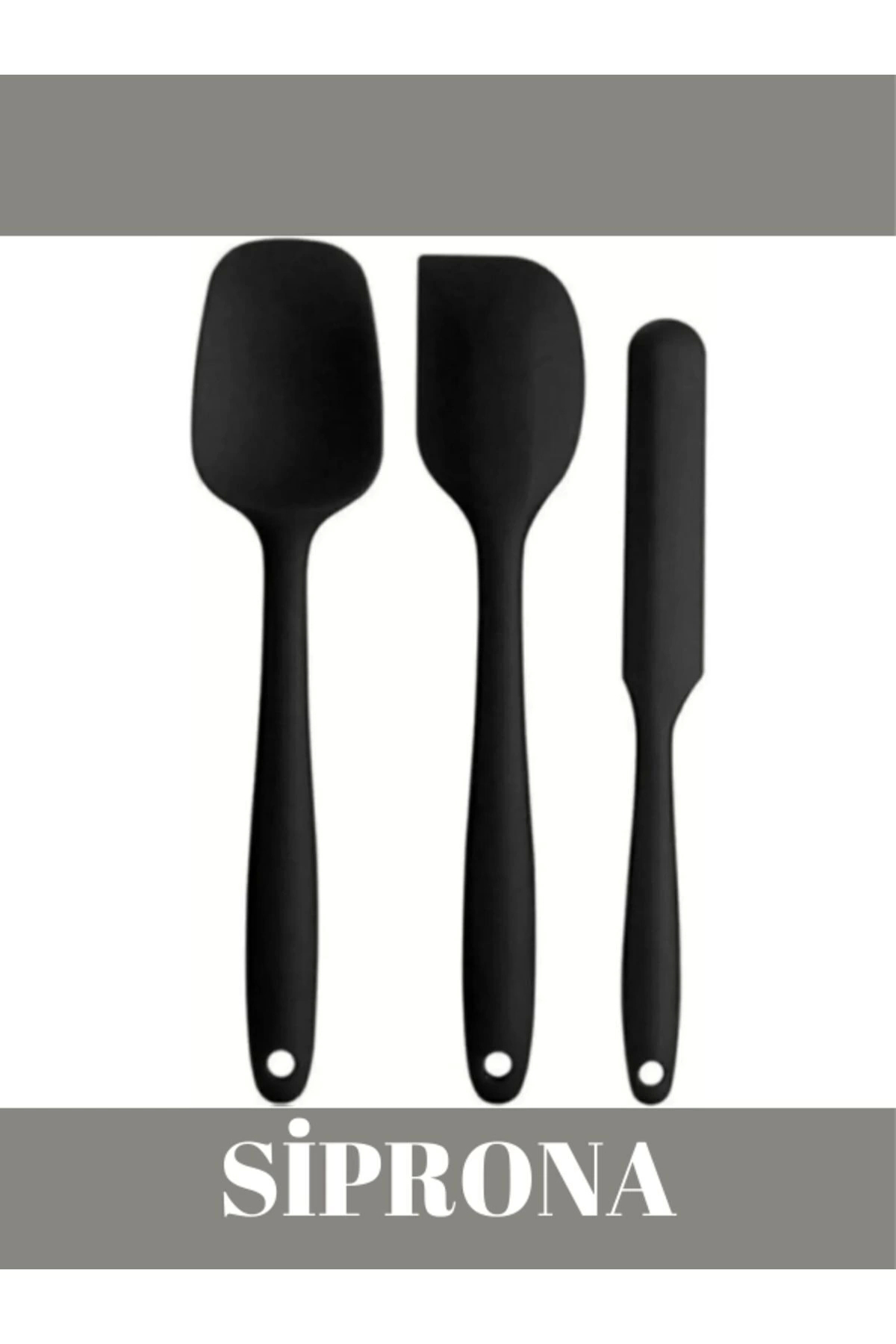 Yanmaz Yapışmaz Silikon 6'lı Pasta, Yumurta Fırçası, Kaşık Bıçak,