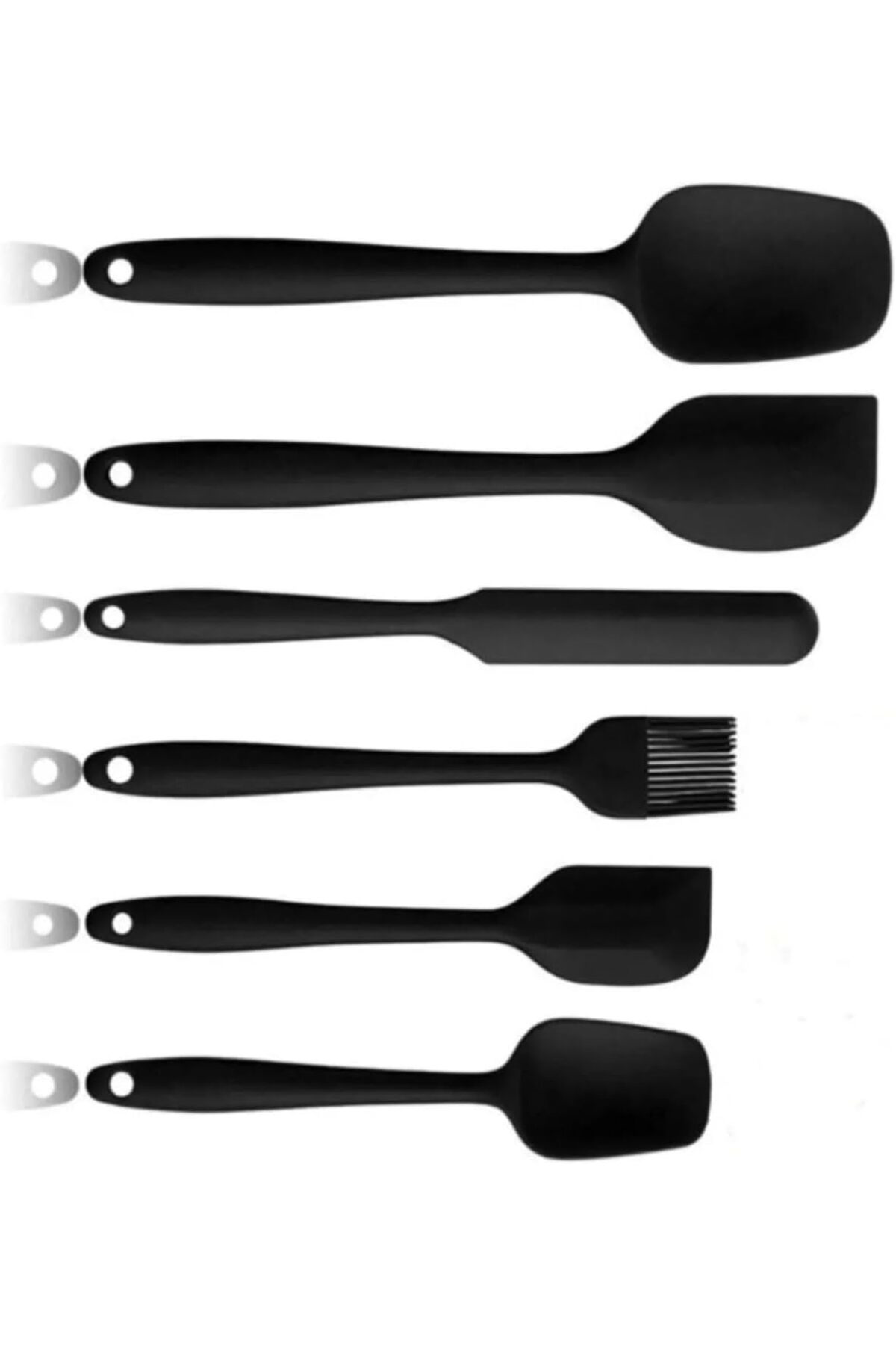 Yanmaz Yapışmaz Silikon 6'lı Pasta, Yumurta Fırçası, Kaşık Bıçak,