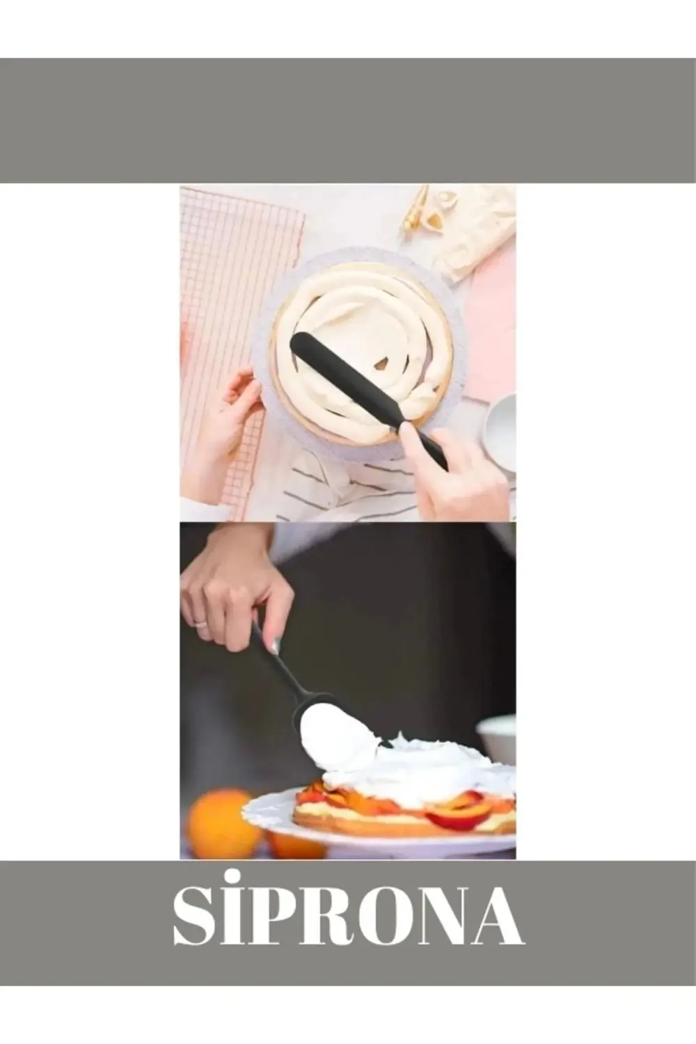 Yanmaz Yapışmaz Silikon 6'lı Pasta, Yumurta Fırçası, Kaşık Bıçak,