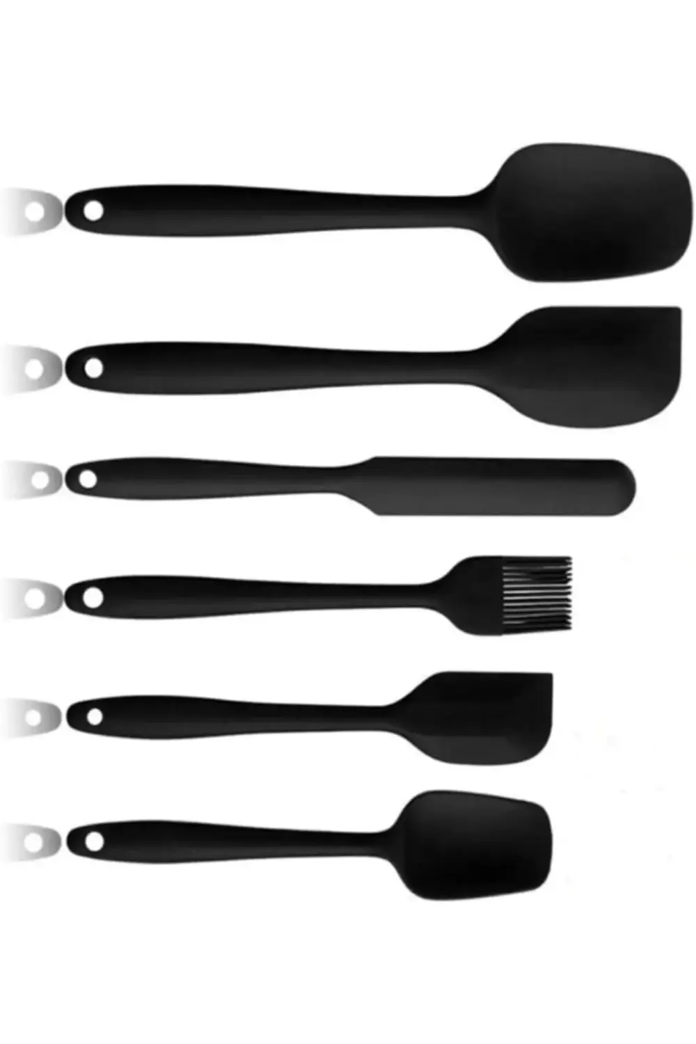 Yanmaz Yapışmaz Silikon 6'lı Pasta, Yumurta Fırçası, Kaşık Bıçak,