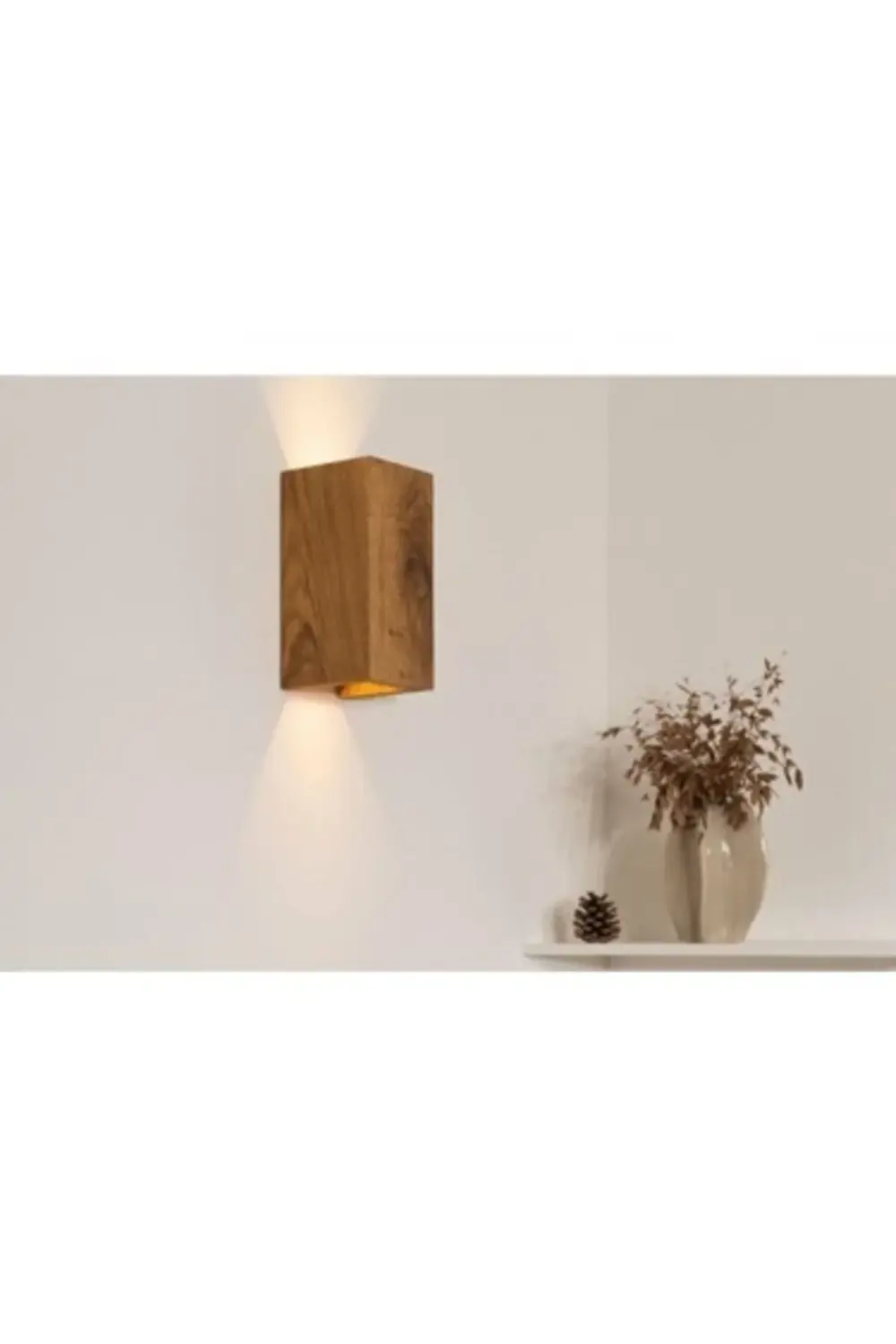 Yansıtma Tasarımlı Çift Yön Ahşap Duvar Aplik