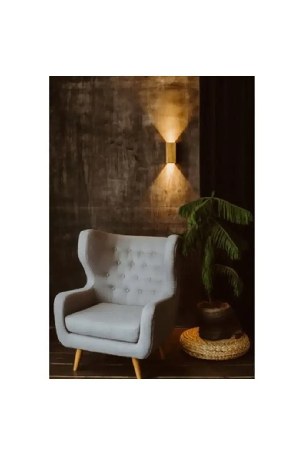 Yansıtma Tasarımlı Çift Yön Ahşap Duvar Aplik