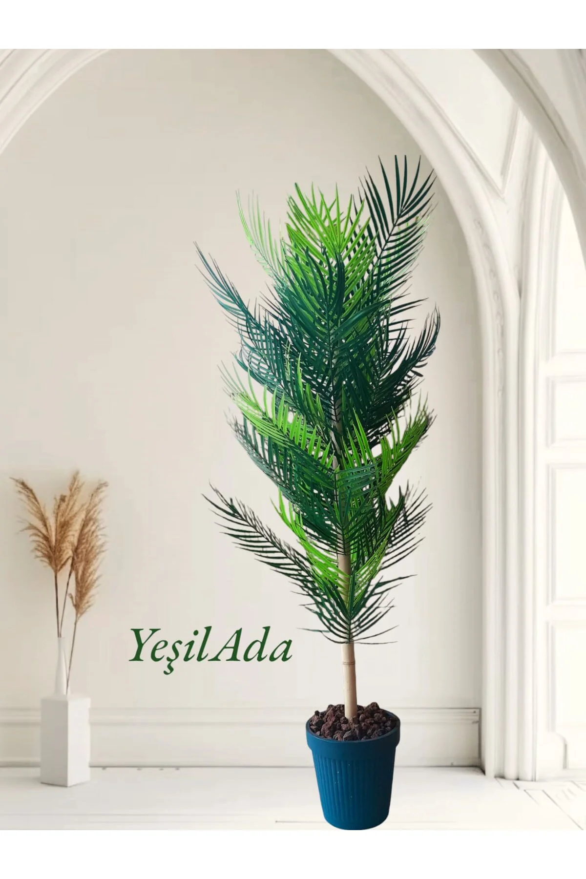 Yapay Areka Ağacı 1.50 Mt Boy Yoğun Yapraklı Bambu Gövdeli Areka Palmiyesi