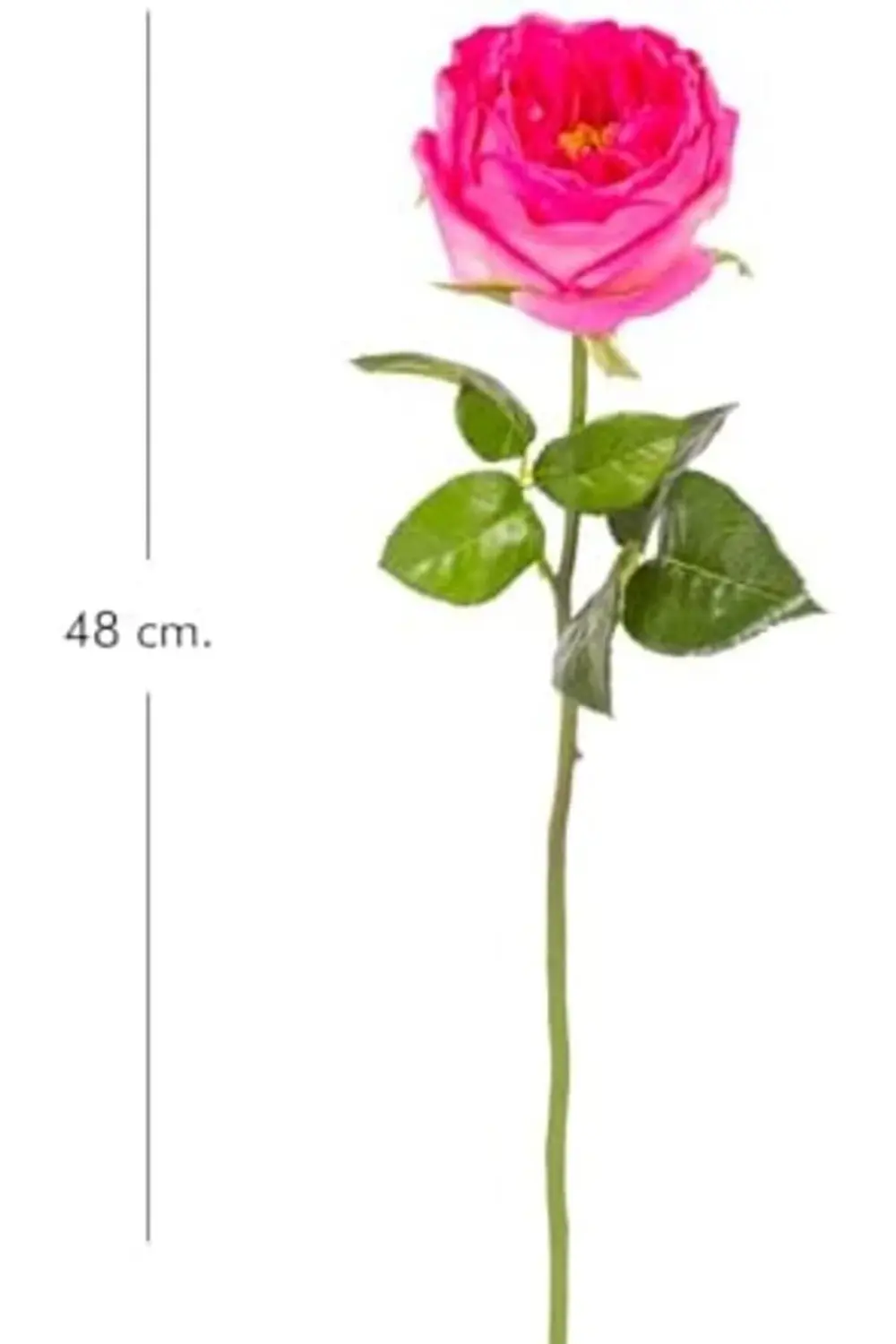 Yapay Çiçek Islak Dokulu Gül Fuşya 48 Cm. 1181191