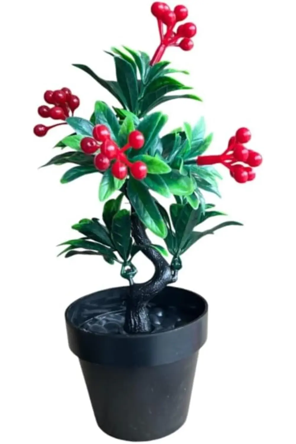 Yapay Çiçek Saksıda Kokina Mutluluk Huzur ve Şans Sembolü Ev Deko