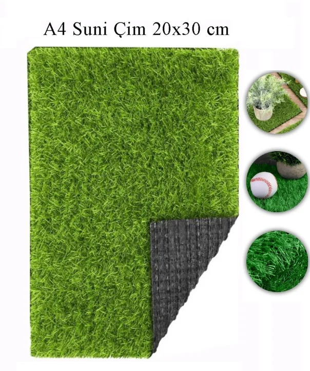 Yapay Çim A4 Boyutunda (20x30 cm) Maket Çim Dekorati Yapay Çim Ha