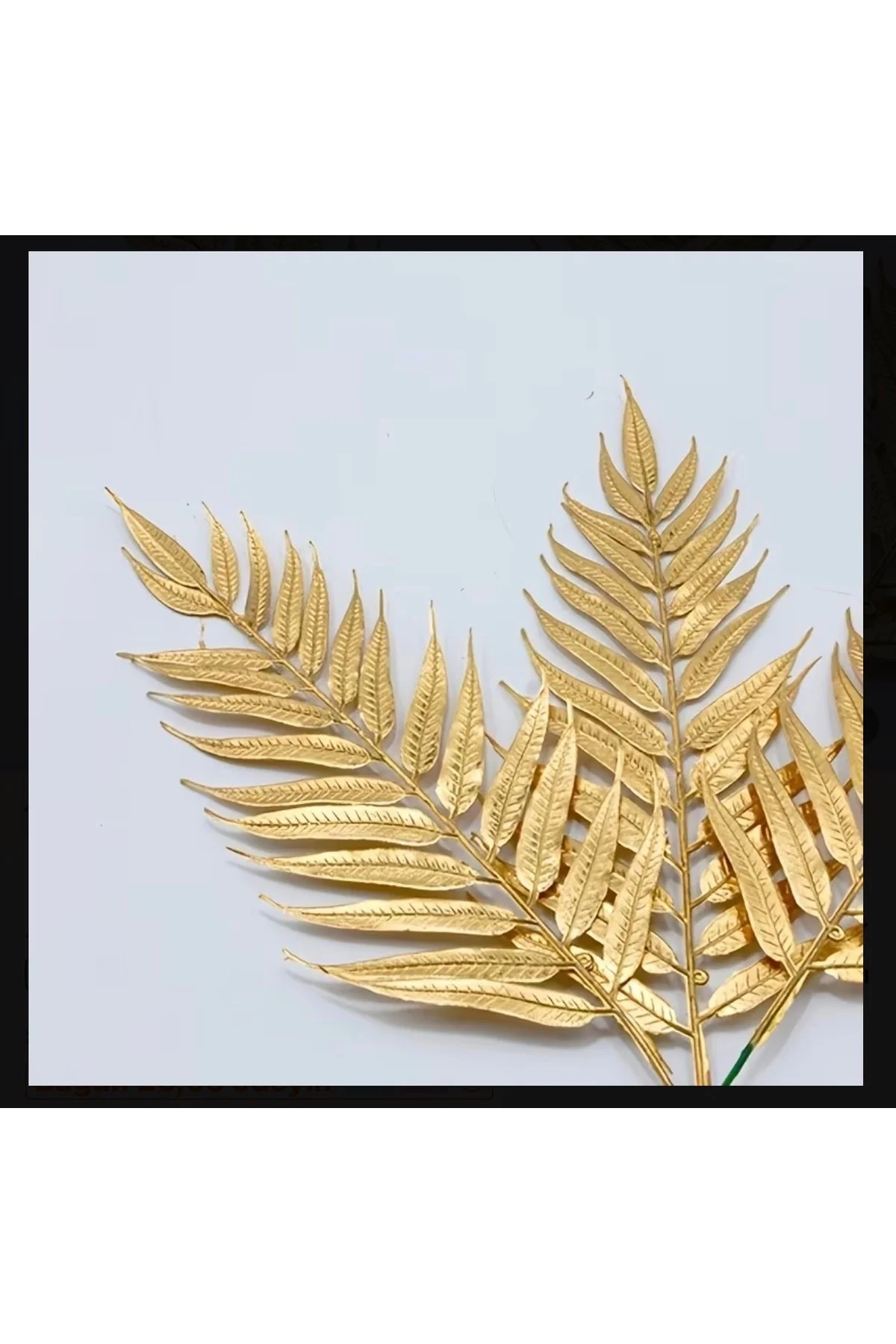 Yapay Gold Palmiye / Eğrelti Otu Dalı 10'lu Set (40 cm) – Altın Sarısı Vazo Aranjman Süsü Yapay Gold Palmiye / Eğrelti Otu Dalı 10'lu Set (40 cm) – Altın Sarısı Vazo Aranjman Süsü
