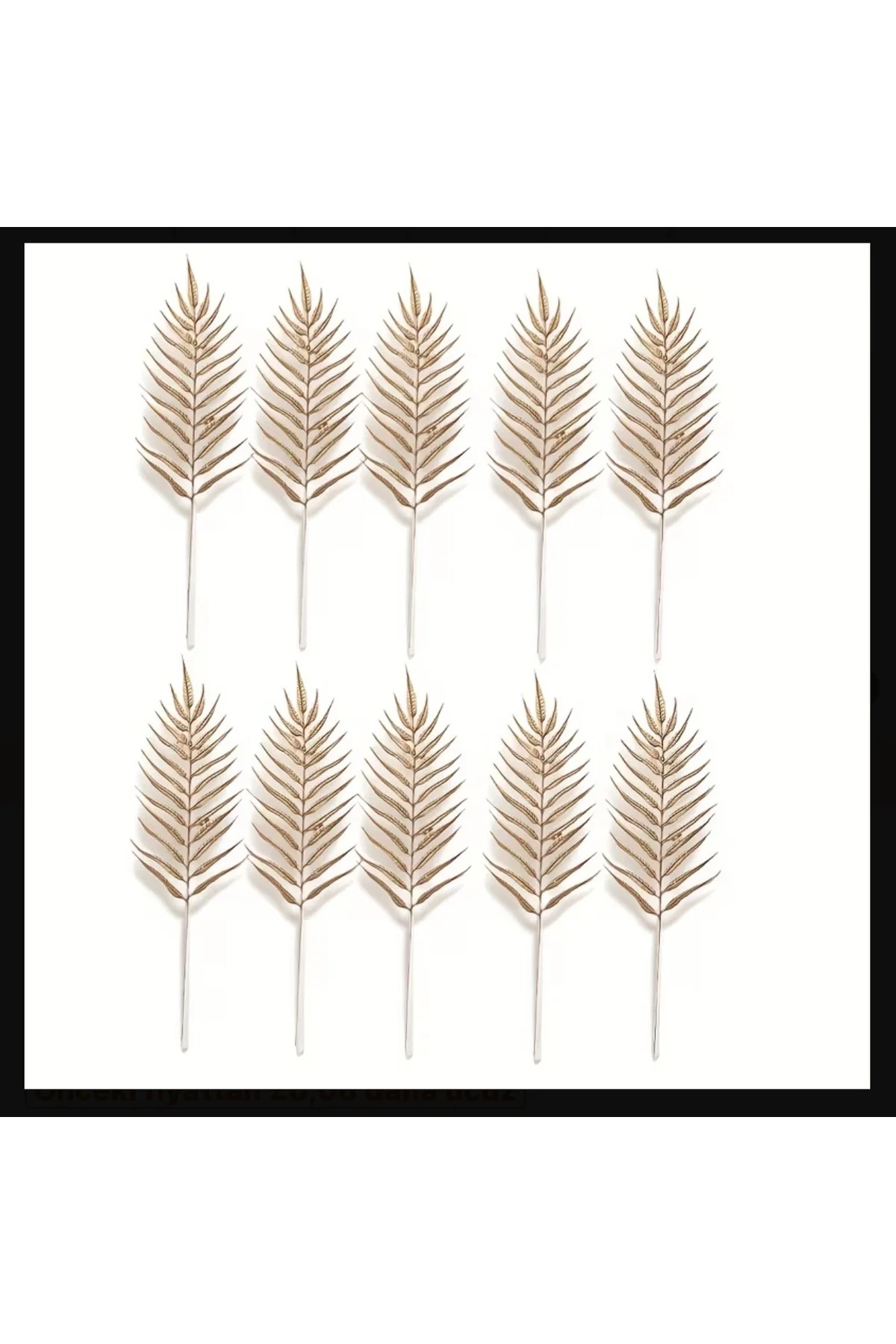 Yapay Gold Palmiye / Eğrelti Otu Dalı 10'lu Set (40 cm) – Altın Sarısı Vazo Aranjman Süsü Yapay Gold Palmiye / Eğrelti Otu Dalı 10'lu Set (40 cm) – Altın Sarısı Vazo Aranjman Süsü
