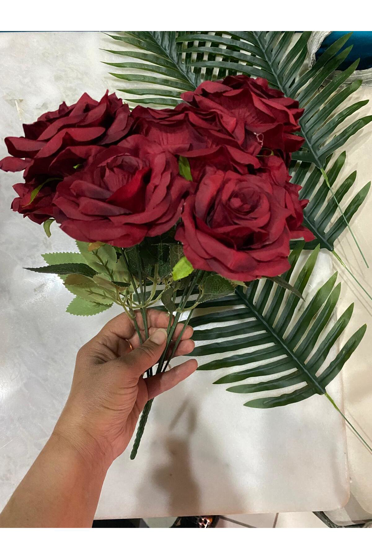 Elif Aksesuar Yapay Kırmızı Gül Demeti