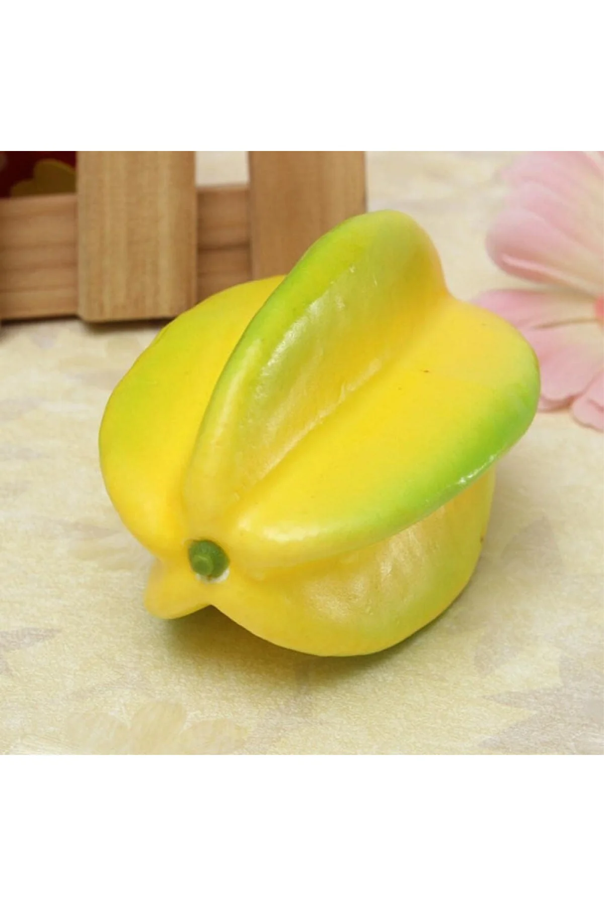 Yapay Meyve Carambole Star Fruit Yapay Yıldız Meyvesi Sarı 1adet