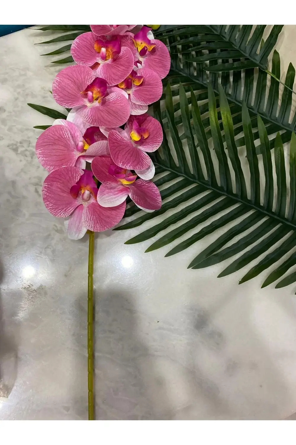 Yapay Orkide Tek Dal Pembe 88 Cm