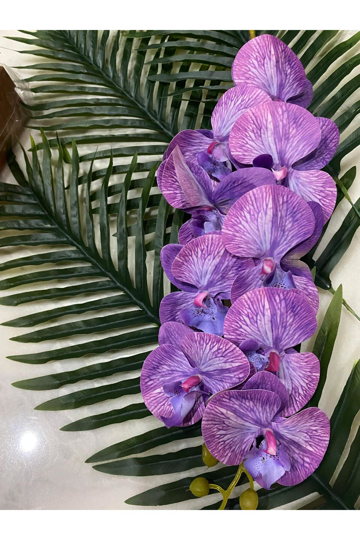 Elif Aksesuar Yapay Orkide Tek Dal Mor 88 Cm