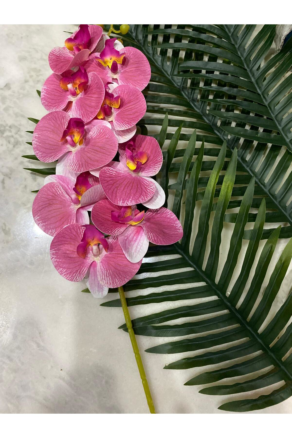 Elif Aksesuar Yapay Orkide Tek Dal Pembe 88 Cm