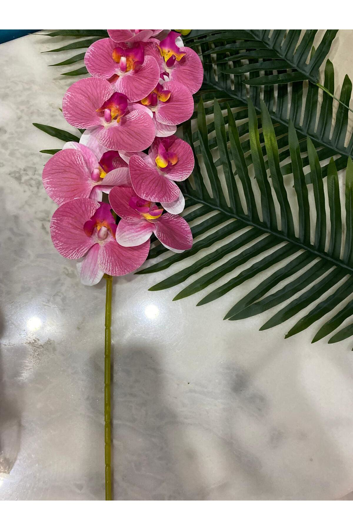 Elif Aksesuar Yapay Orkide Tek Dal Pembe 88 Cm