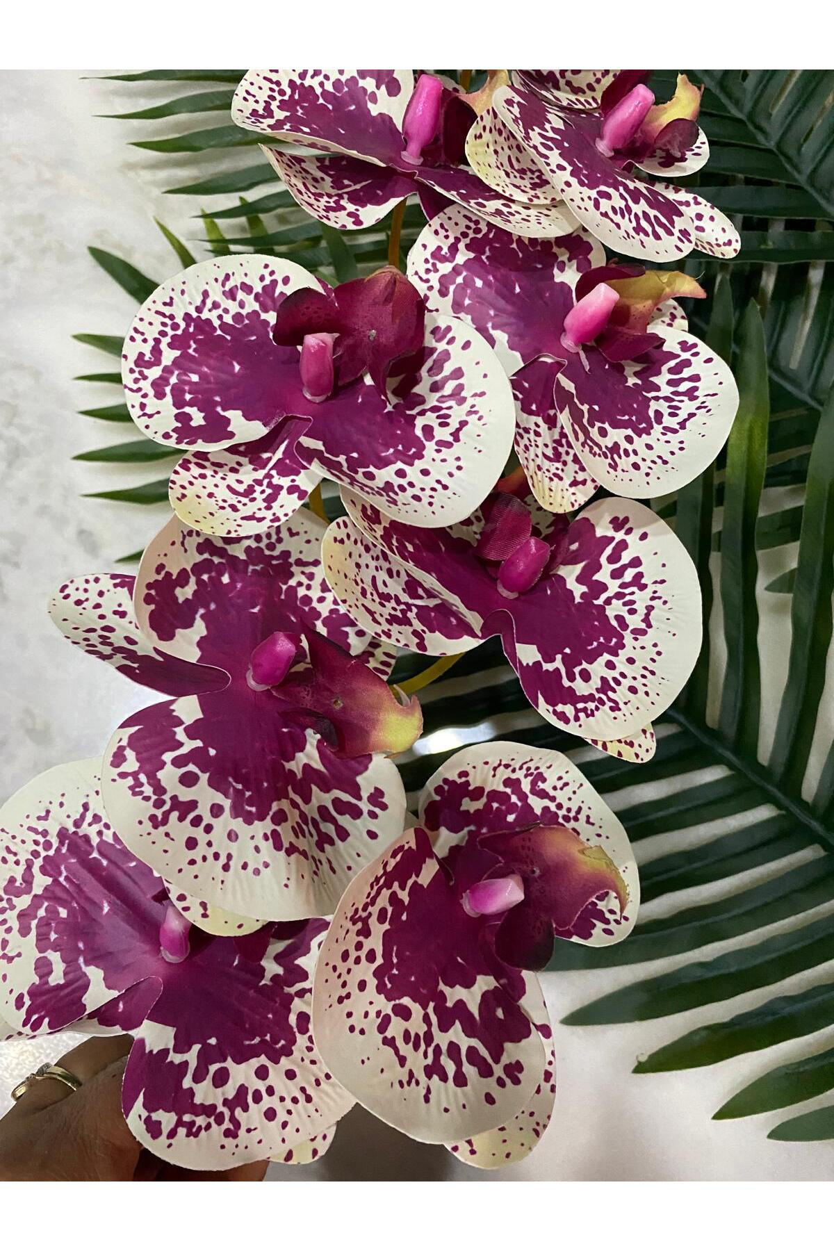 Elif Aksesuar Yapay Orkide Tek Dal Kırçıllı 88 Cm