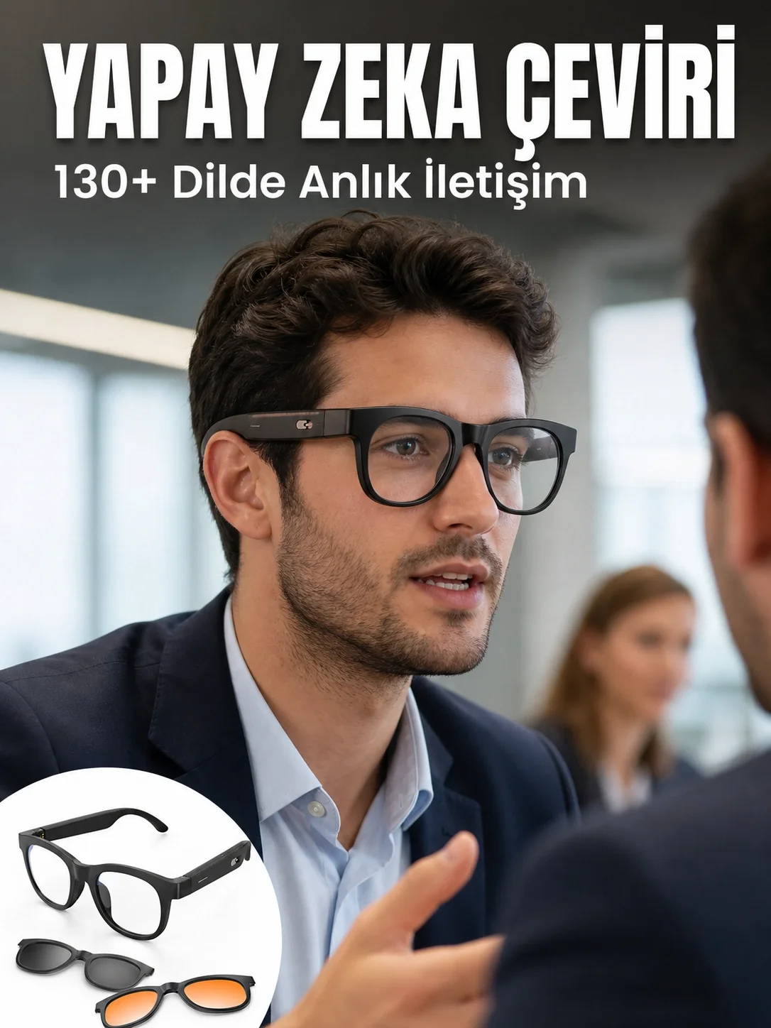 Yapay Zekâ Destekli Bluetooth Akıllı Gözlük Açık Kulak Ses Teknolojisi Müzik Dinleme ve Telefon Görüşmesi Fiyatı, Yorumları ve Özellikleri