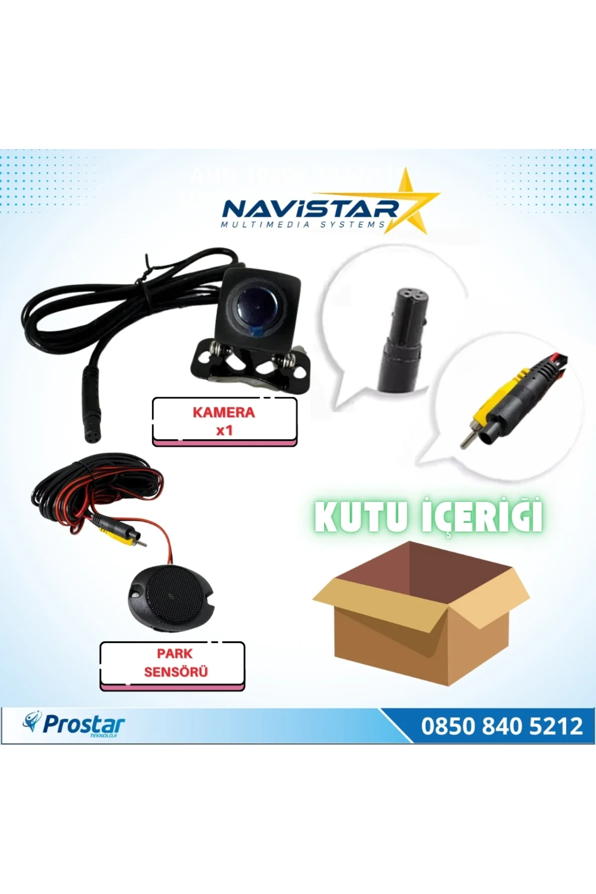 Yapay Zeka Destekli Ahd 720p/1080p Pal Dönüşümlü 2 IN 1 Geri Görü